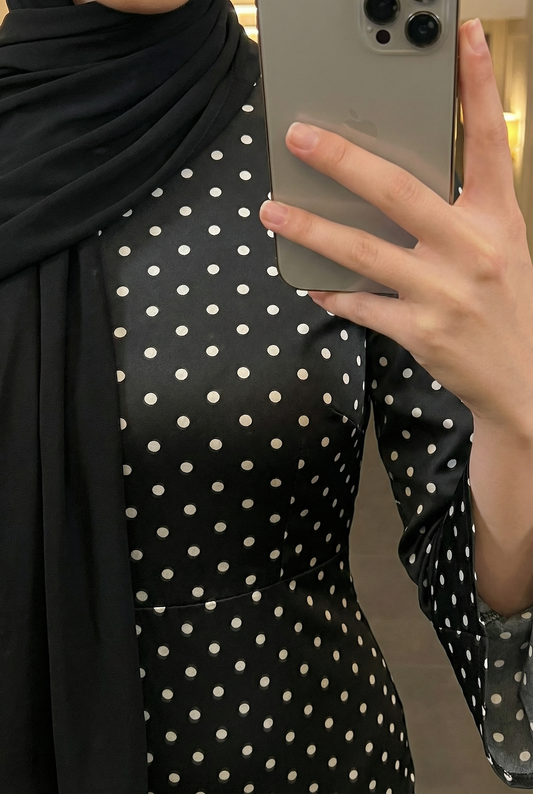 MIDNIGHT POLKA REVERIE DRESS