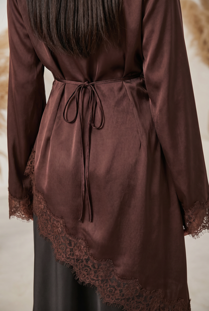 ZAYMUR LONG LACE TOP
