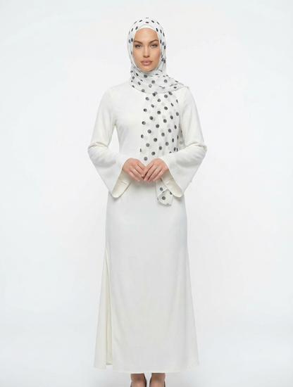 IVORY SERENITY ABAYA DRESS