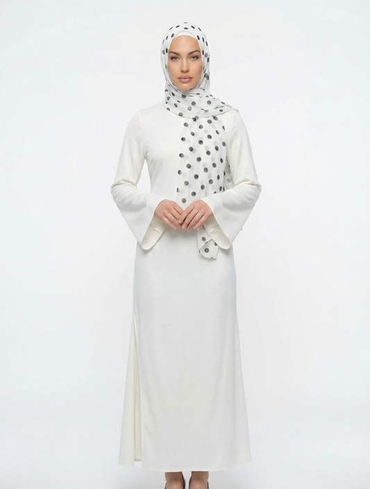 IVORY SERENITY ABAYA DRESS