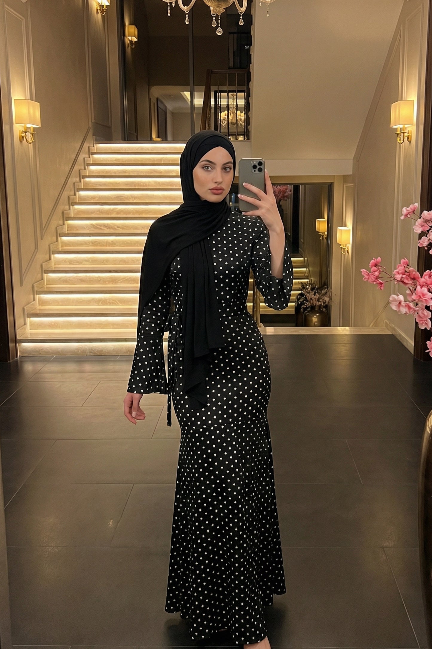 MIDNIGHT POLKA REVERIE DRESS